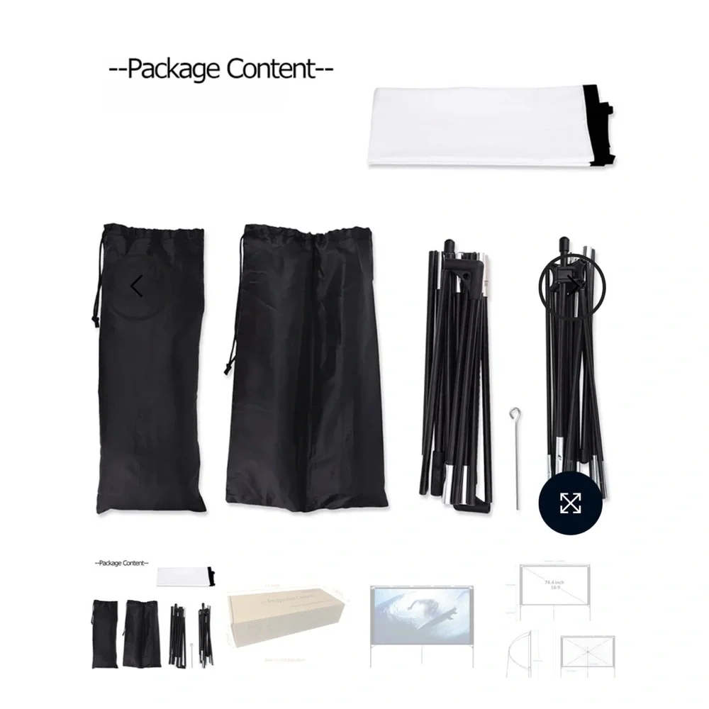 80" Projector Screen by Vamvo - Picture 3 of 5